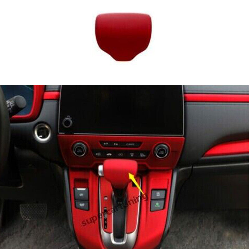 Matte Red Fit for Honda CRV CR-V 2017-2022 Central Console Gear Shift Knob Trim