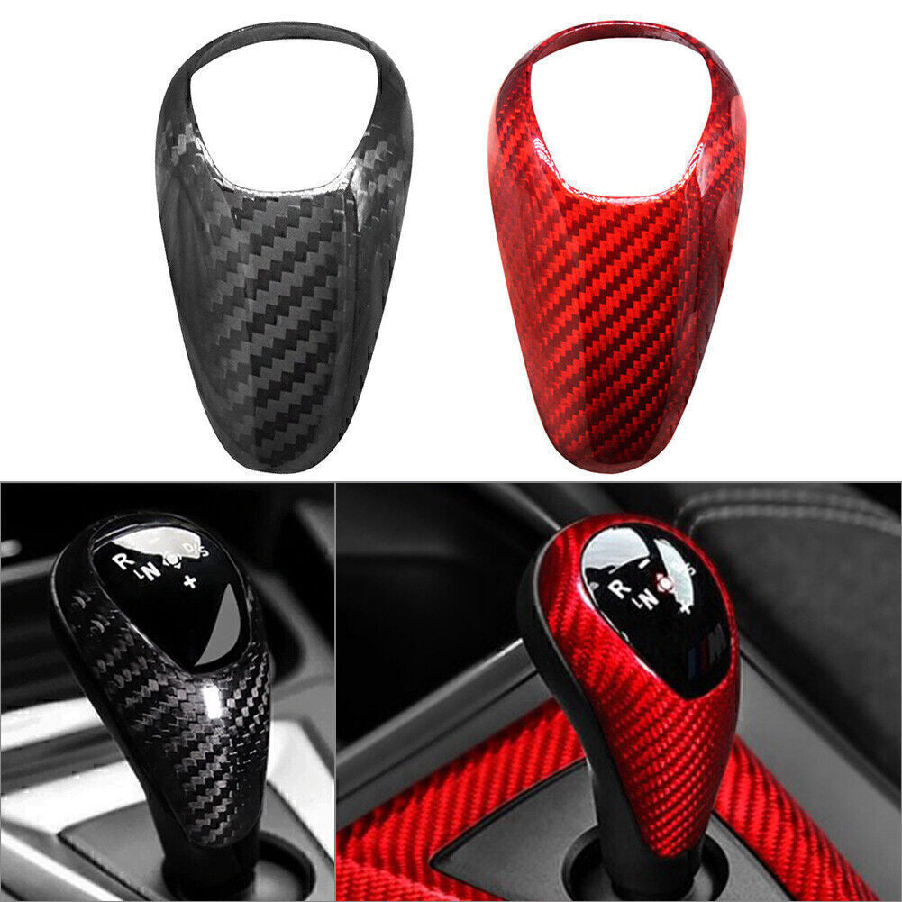 Carbon Fiber Interior Car Gear Shift Knob Cover Trim Decoration Fit for BMW M3 M5