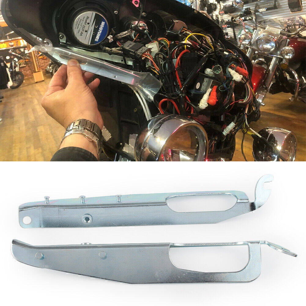 Silver Motorcycle Inner Fairing Support Bracket Plated for Harley Street Glide