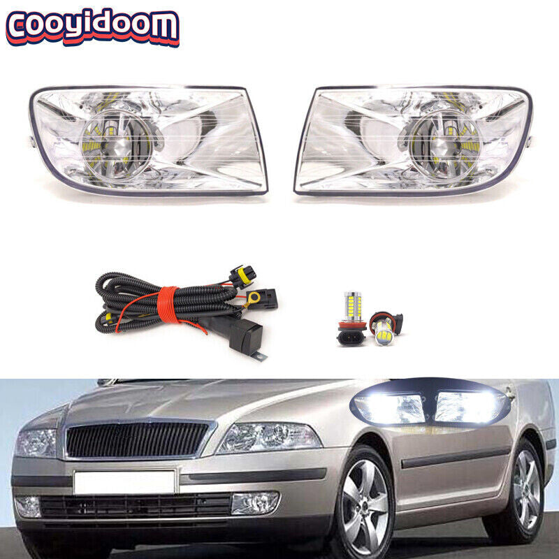 For 2005-2008 for Skoda Octavia A5 LED Fog Light Fog Lamp With Harness Wire LHRH