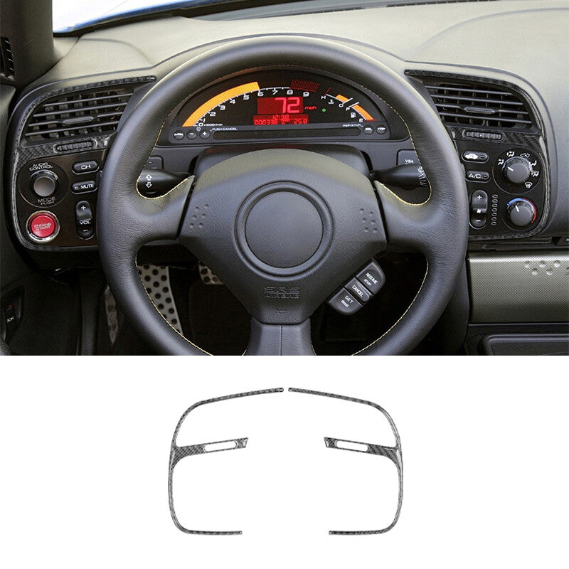 17Pcs Carbon Fiber Interior Full Sets Cover Trim Kit for Honda S2000 2000-2003
