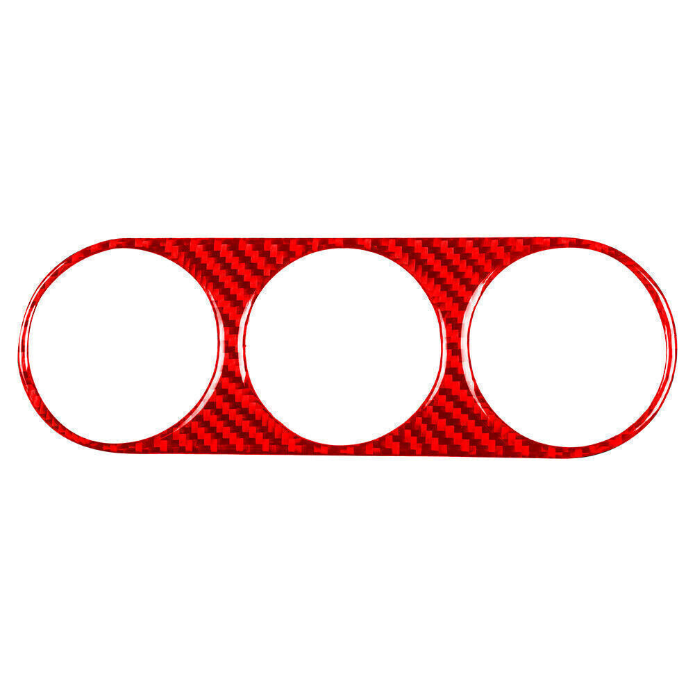 for Dodge for Challenger 08-14 Red Carbon Fiber Air Conditioning Switch Panel Cover