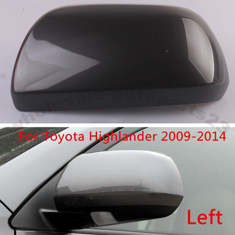 Gray Left Rearview Door Mirror Cover Shell Cap for Toyota Highlander 2009-2014