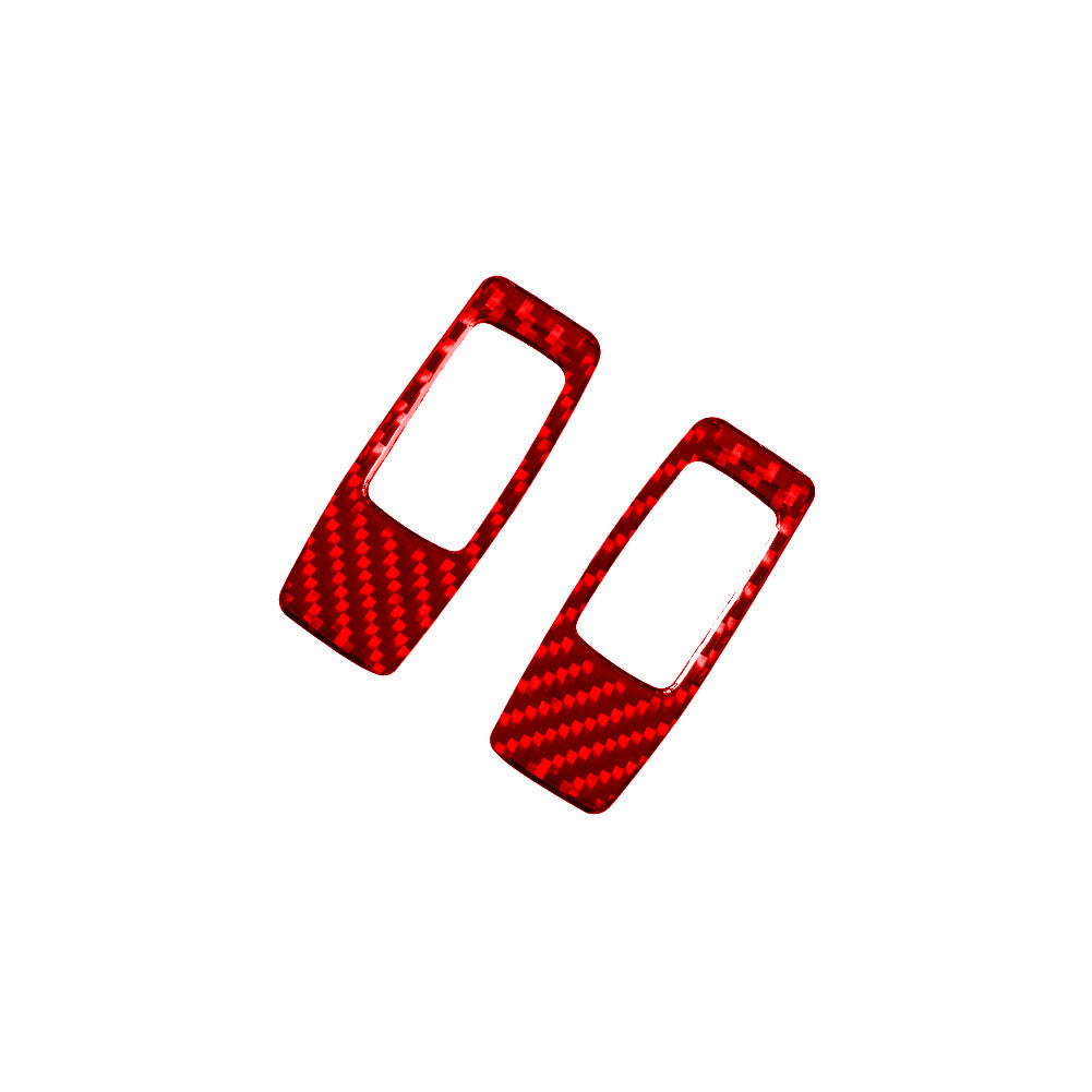 2X Red Carbon Fiber Door Switch Inner Frame Cover Trim for Ford Ranger 2019-2022