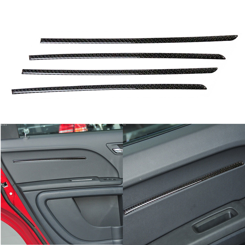 4Pcs Carbon Fiber Door Strip Cover Trim for Dodge Journey 2009-2010 SXT SE