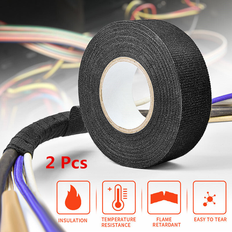 Car Wiring Loom Flame Tape Retardant Electrical Wires Adhesive Cloth Tape 15M