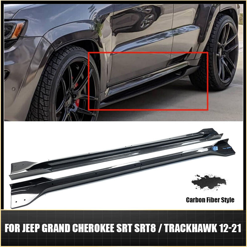 for Jeep Grand Cherokee SRT SRT8 / Trackhawk 12-2021 Carbon Side Skirt Extension