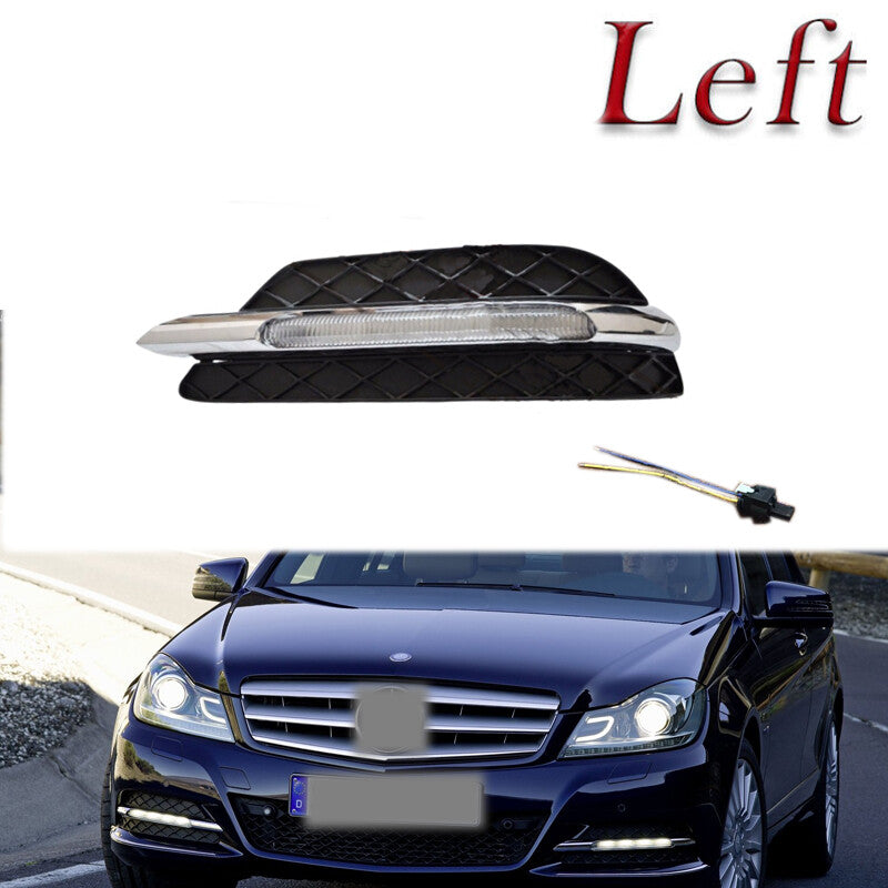 Left side applicable to for Mercedes-Benz C-Class W204 C180 C200 C260 daytime running lights + chassis
