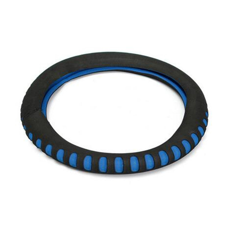 EVA Bubble Cotton 38cm Black Blue Car Steering Wheel Cover Sport Comfort Grip
