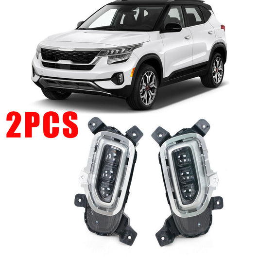 2Pcs Front Bumper LED Daytime Running Lights 1Pair for KIA Seltos 2021-2022