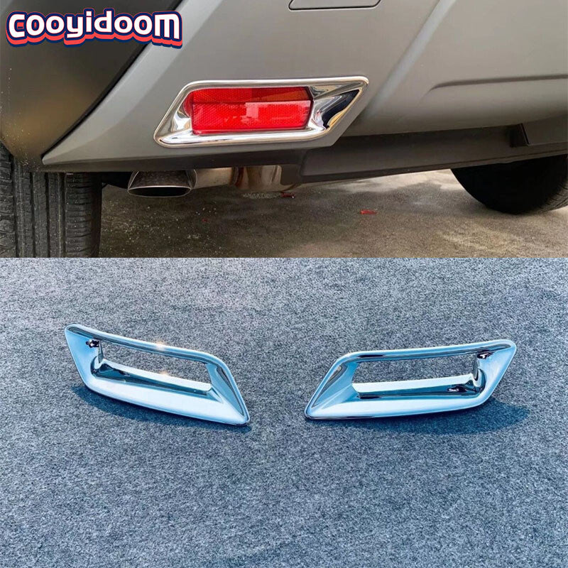 Silver Viny rear fog light cover trim for Nissan Rogue 22 car accessories
