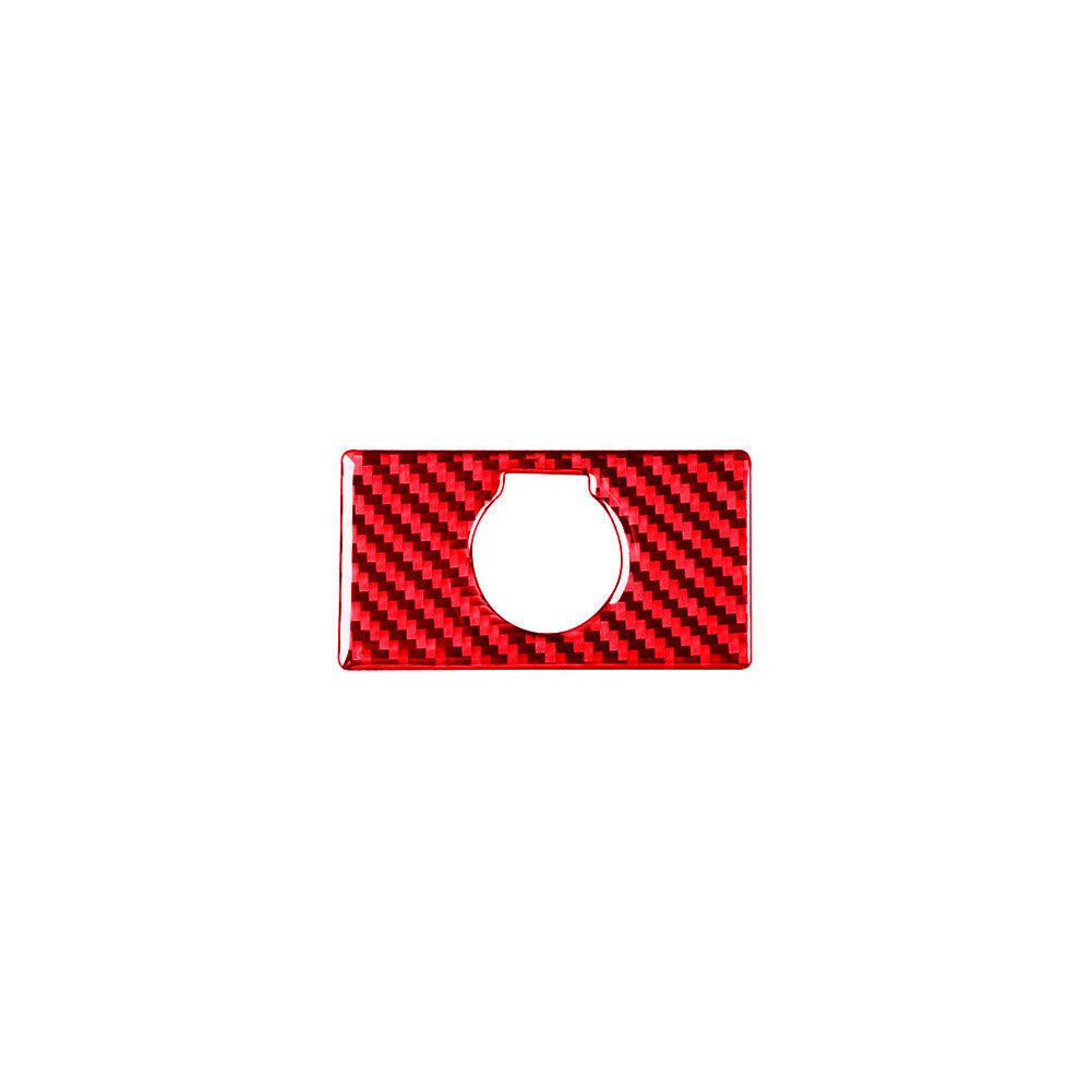 Red Carbon Fiber Rear Cigar Lighter Switch Cover Trim for Toyota Tundra 2014-18
