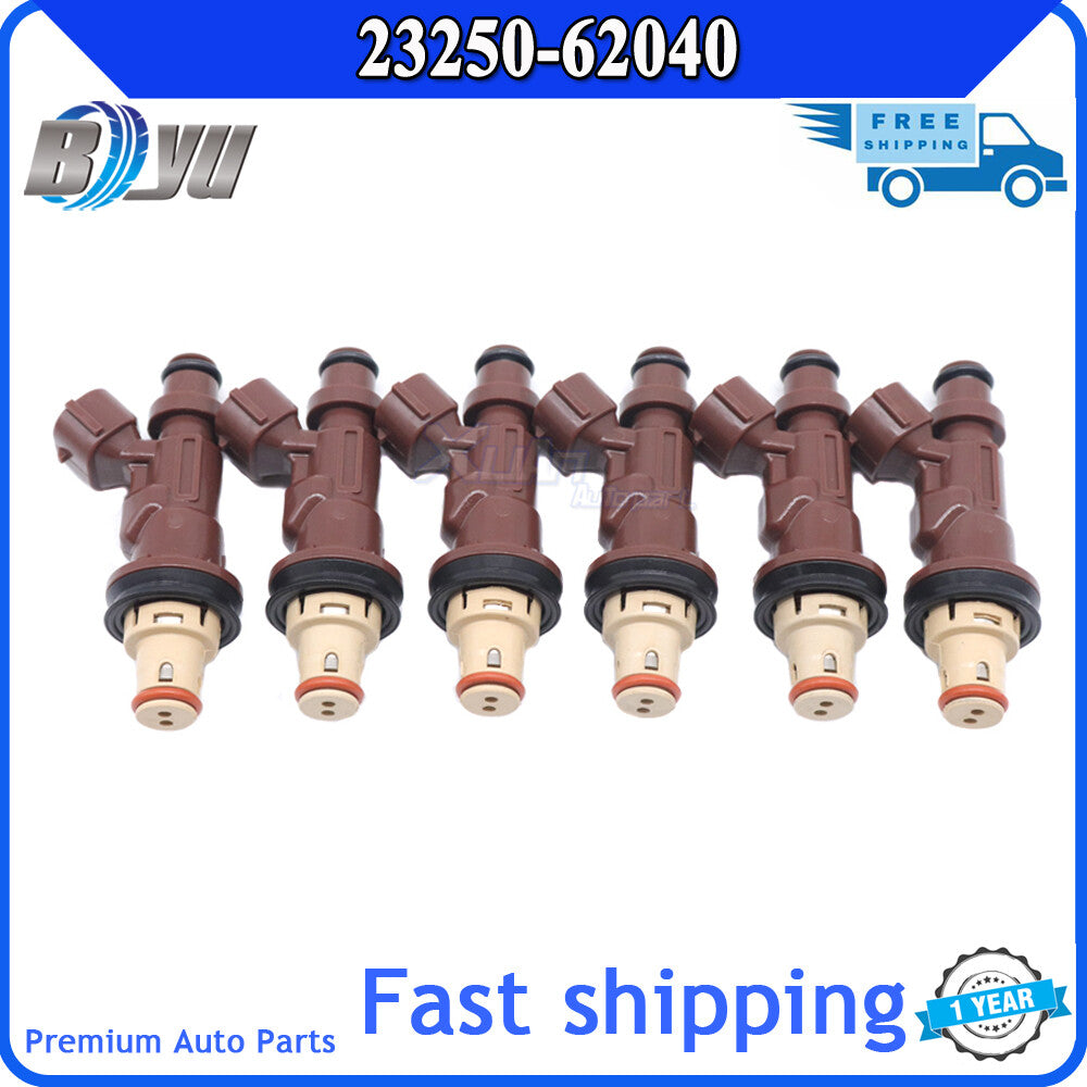 for Toyota Tacoma 4Runner Tundra V6 3.4L 6x Fuel Injectors 23250-62040