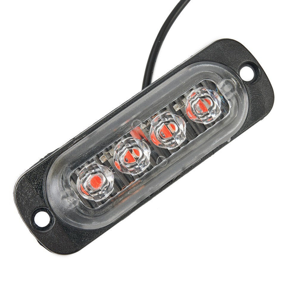 4LED Off-road Car Trucks Safety Urgent Working Fog Red Light Lamp 12V 800LM