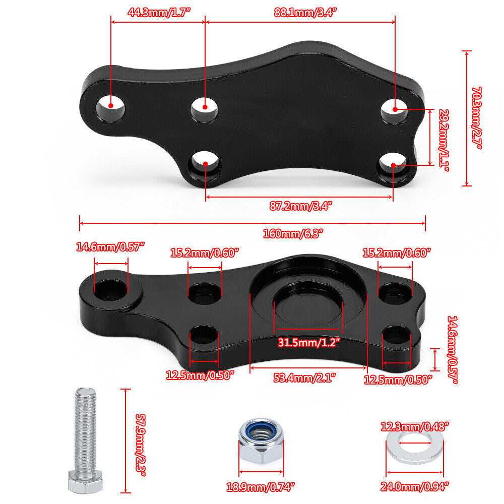 Black Steering Lock Adapters Lock Kit for Toyota Altezza Gita Turn Angle Adapter