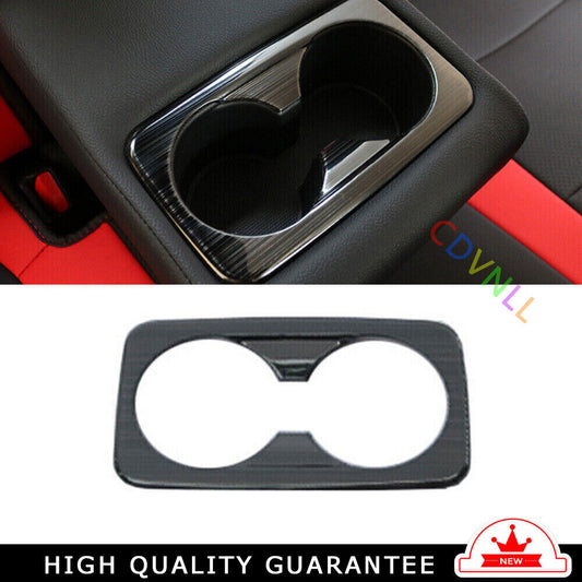 Rear Water Cup Holder Panel Cover Trim for Kia K3 Forte 2019-2022 Black Titanium
