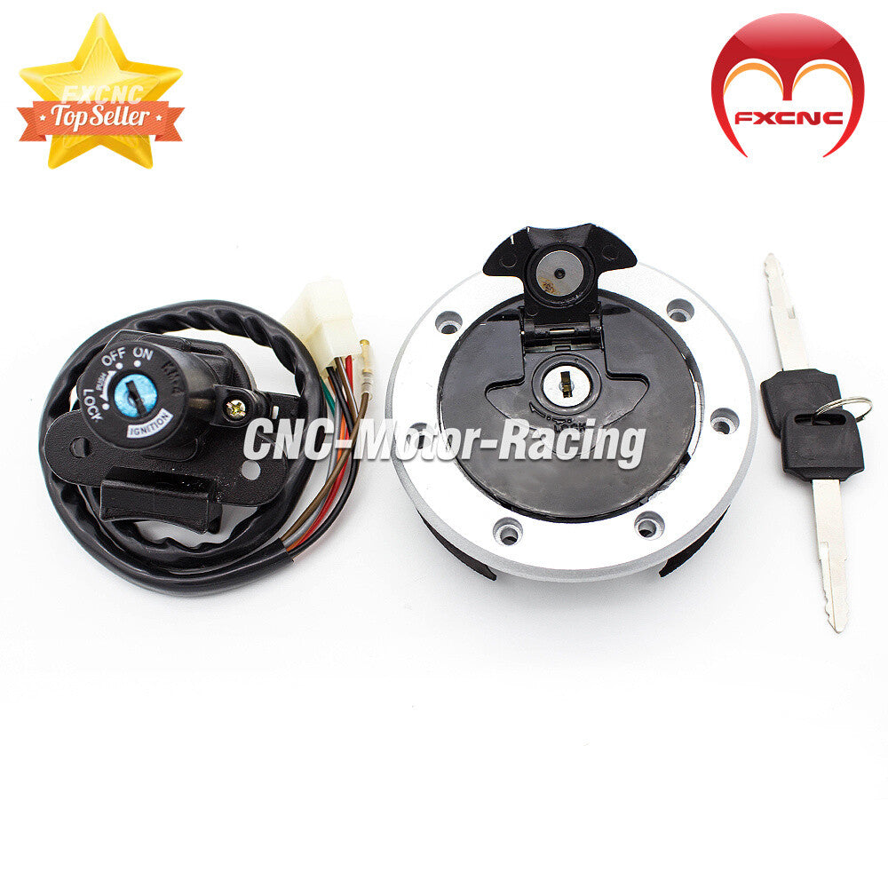 CNC fuel filler cap ignition switch for seat key set lock suitable for Kawasaki ZX7R ZX9R ZXR400