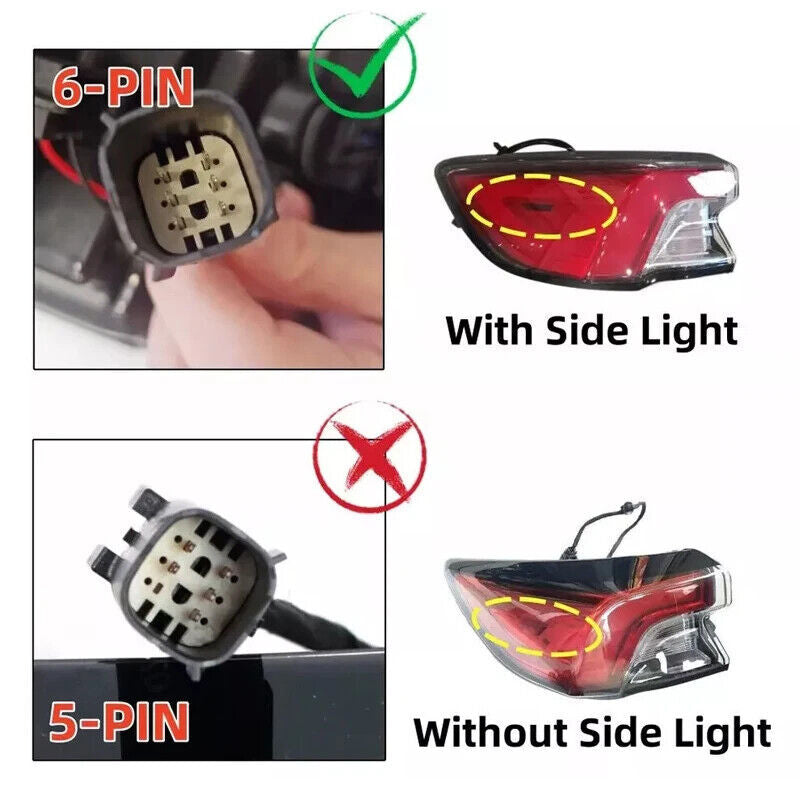 1Pcs Rear LED Tail Light Brake Lamp 6-PIN Left for Ford Escape 2020 2021 2022