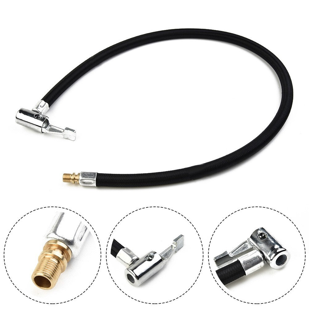 60cm Car Tire Valve Connect Pipe Chuck Inflator Air Pump Extension Adapter Part