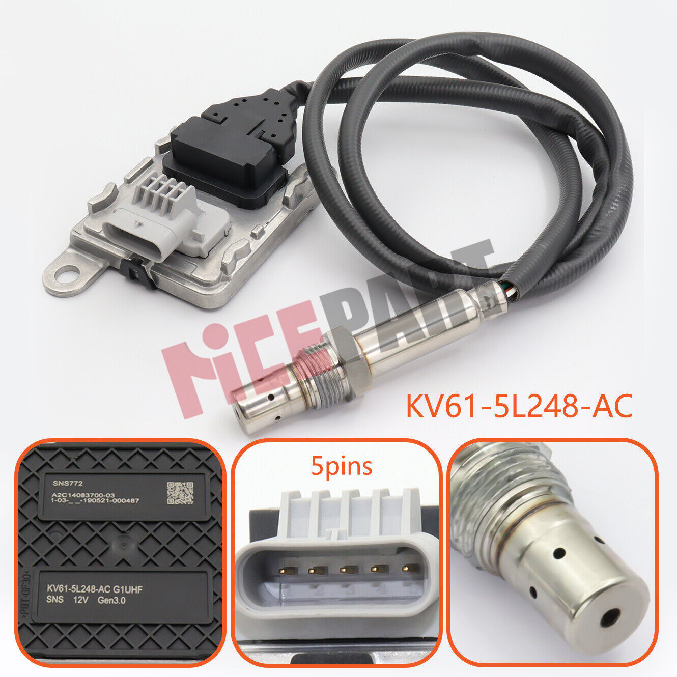 Nox Sensor KV61-5L248-AC compatible for Ford Tourneo Transit Connect 1.5TDCI