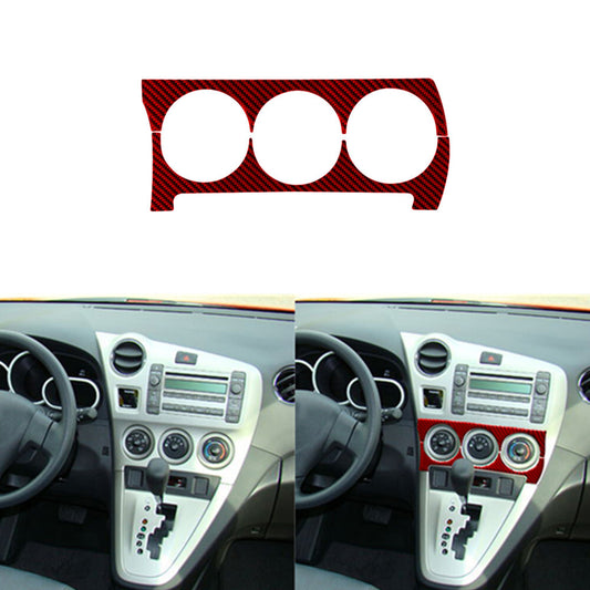 2X Red Carbon Fiber Climate Control Frame Cover Trim for Toyota Matrix 2009-14