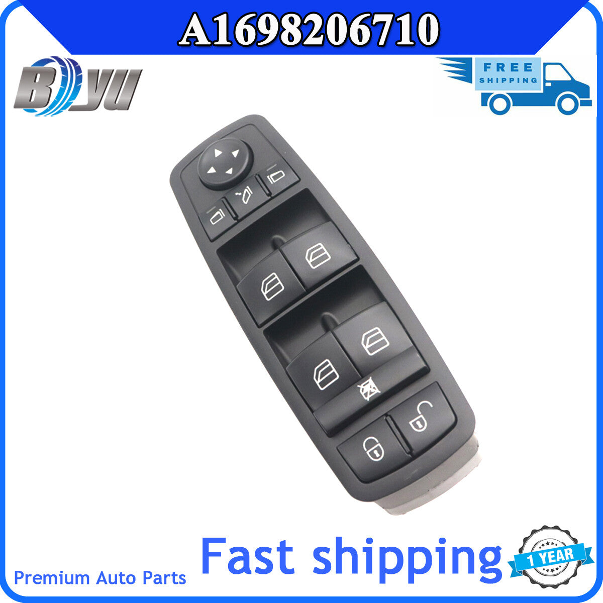 Suitable for new door, power, and window switches for Mercedes-Benz A160, A180, B200, W245, W169, and A1698206710