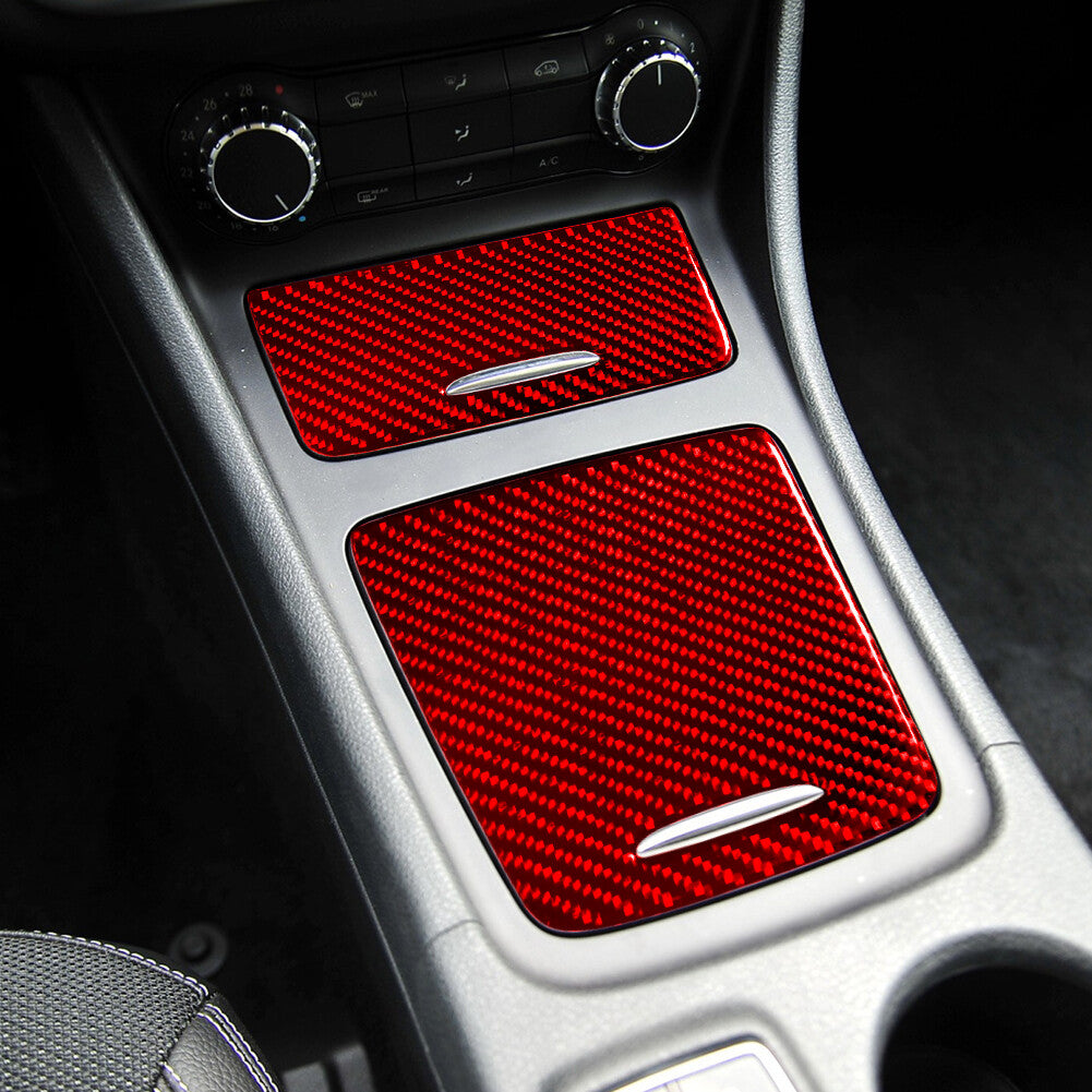 Red 2X Centre Storage Trim for Mercedes-Benz CLA 2014-2018/GLA 2015-2018