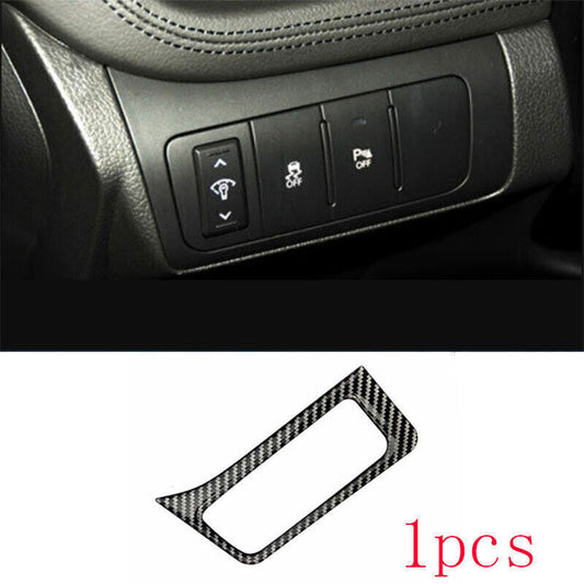 for Kia K5 Optima 11-2015 Real Carbon Fiber Headlight Button Frame Cover Trim 1X