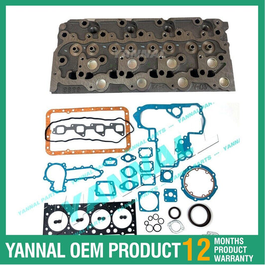 Cylinder head + full gasket kit for Kubota Yamanashi 773 753 7753 V2203 engines.