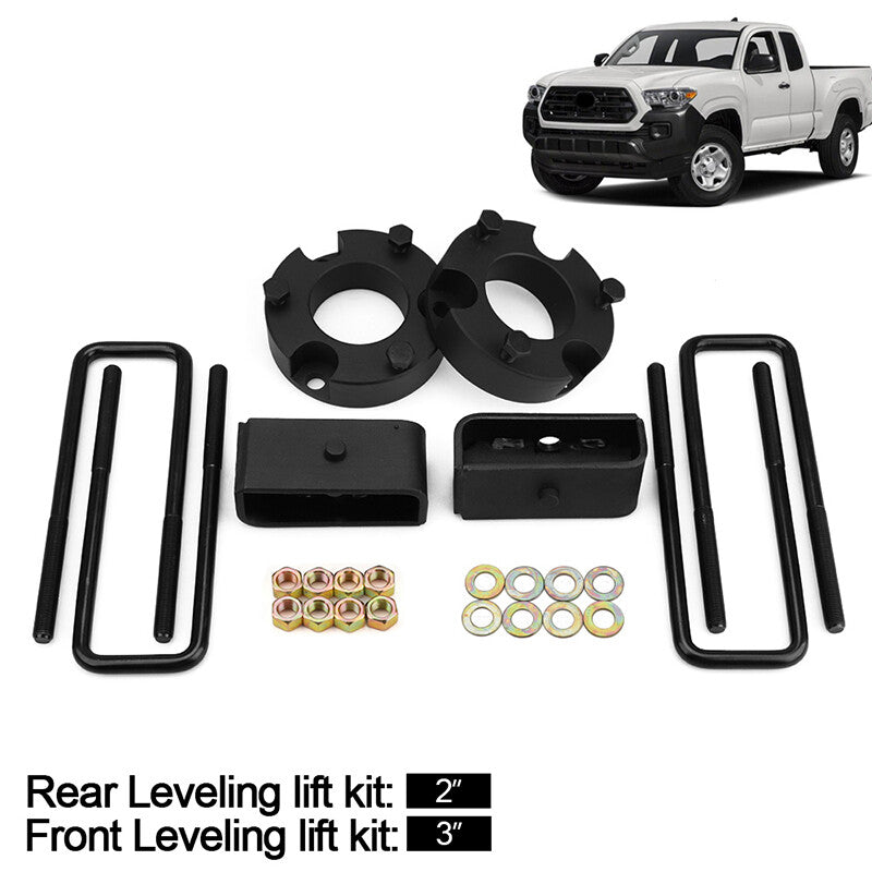 3-inch front and 2-inch rear leveling and lifting kit with adjustable height intervals suitable for 2007-2021 for Toyota Tundra models.