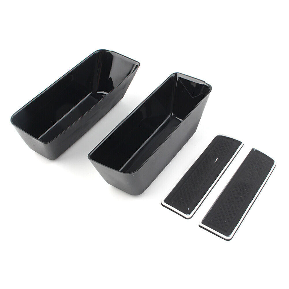 Rear Door Handle Armrest Storage Box Tray Bin Kit Fit for Ford Edge 2015-2020 2pcs