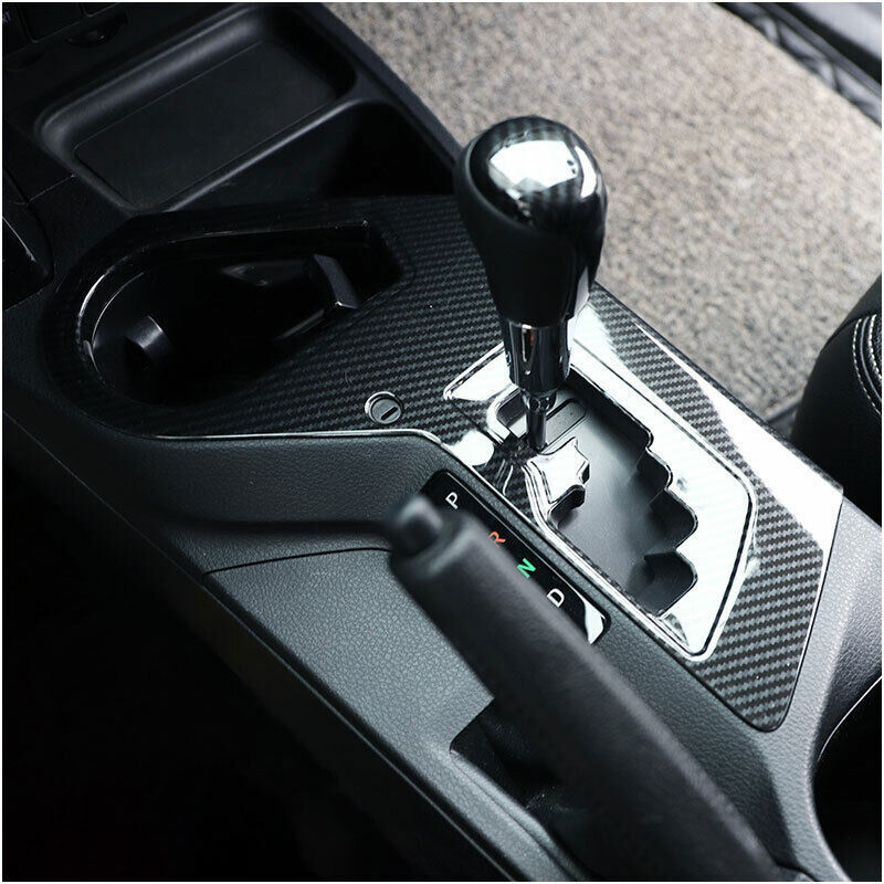 For 2016-2018 for Toyota RAV4 Carbon Fiber Inner Console Gear Shift Cover Trim 2P