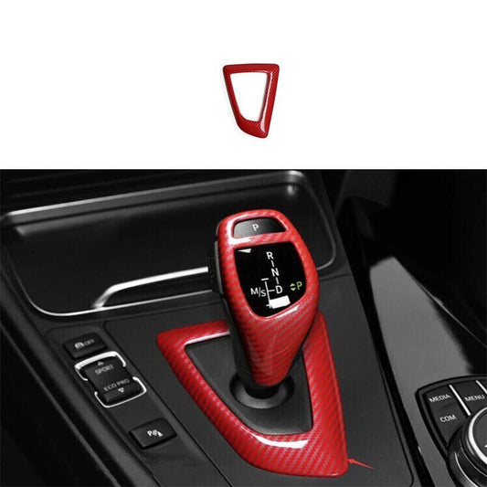 Red Carbon Fiber Trim Central Console Gear Shift Fit for BMW F20 F21 F22 F23 ABS