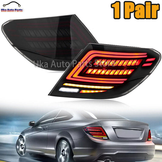 1 Pair LED Tail Light Rear Brack Lamp Smok for Mercedes W204 C250 C300 2007-2014