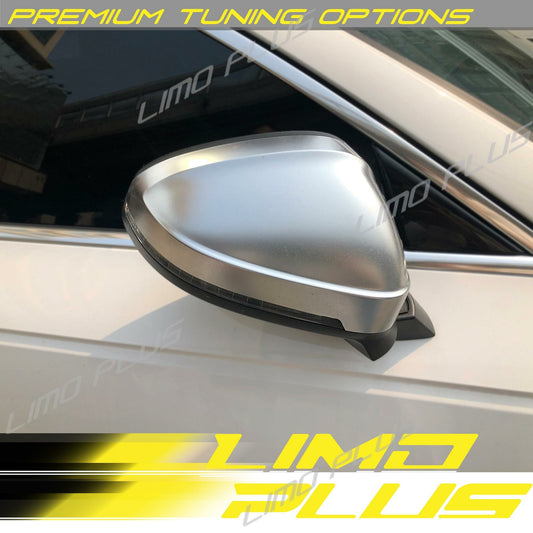 Matt Chrome mirror cover for 2017-2024 for Audi for A4,B9, S4, for A5,and S5 with lane assist.