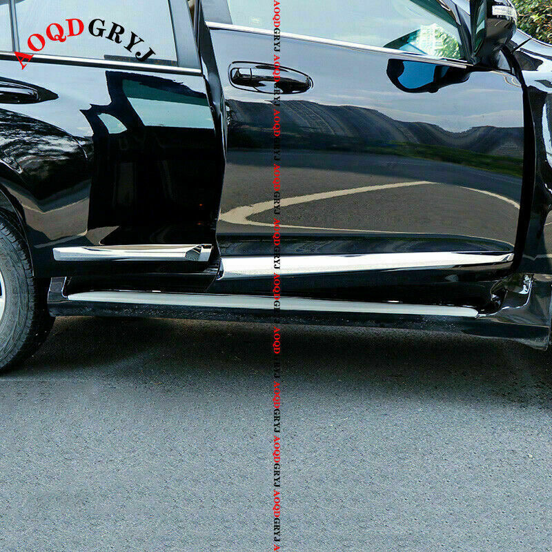 4X Chrome Door Body Molding Covers Trim for Toyota for Land Cruiser LC200 2008-2020