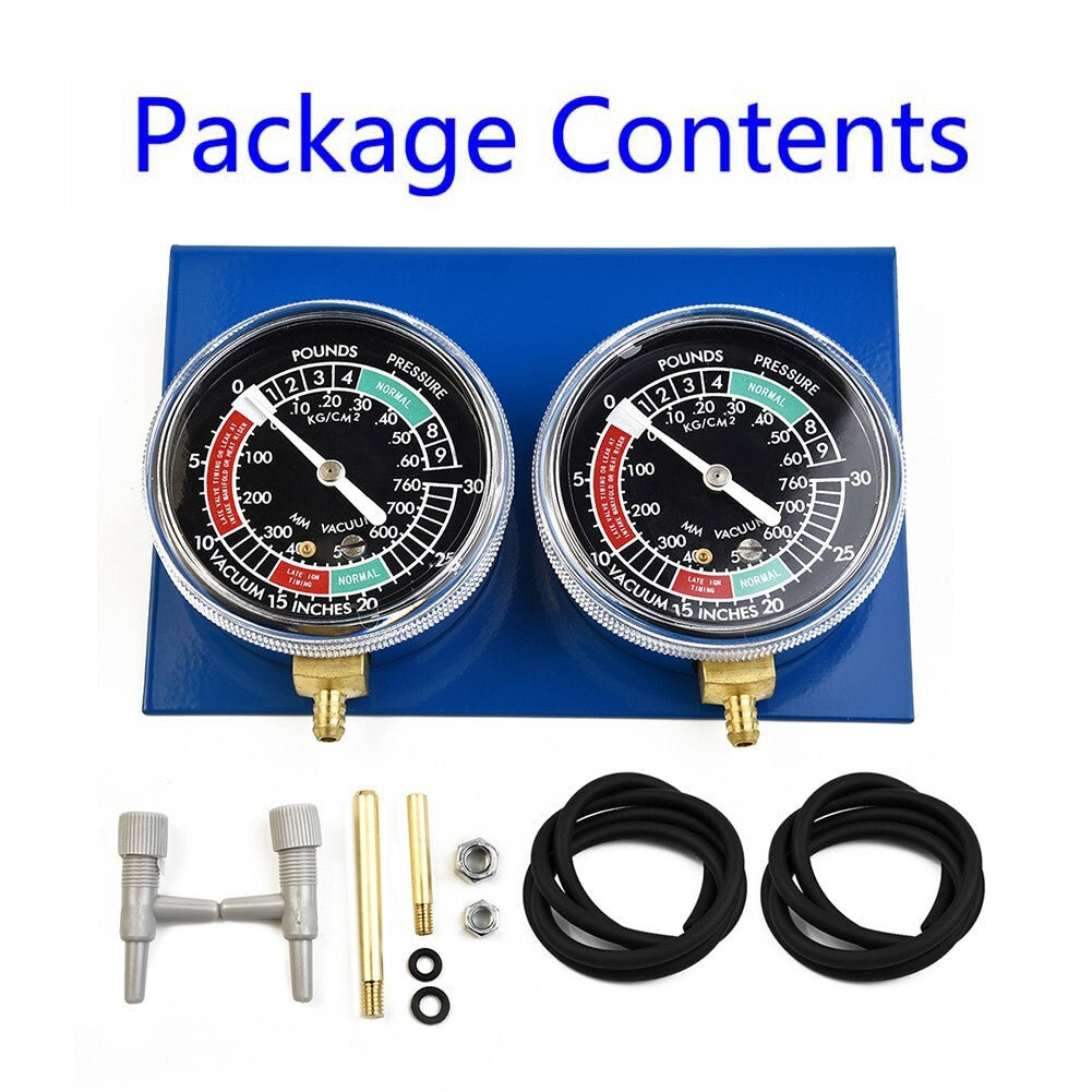 2 Motorcycle Carburetor Vacuum Gauge Balancer Synchronizer Fits For 2-cylinder