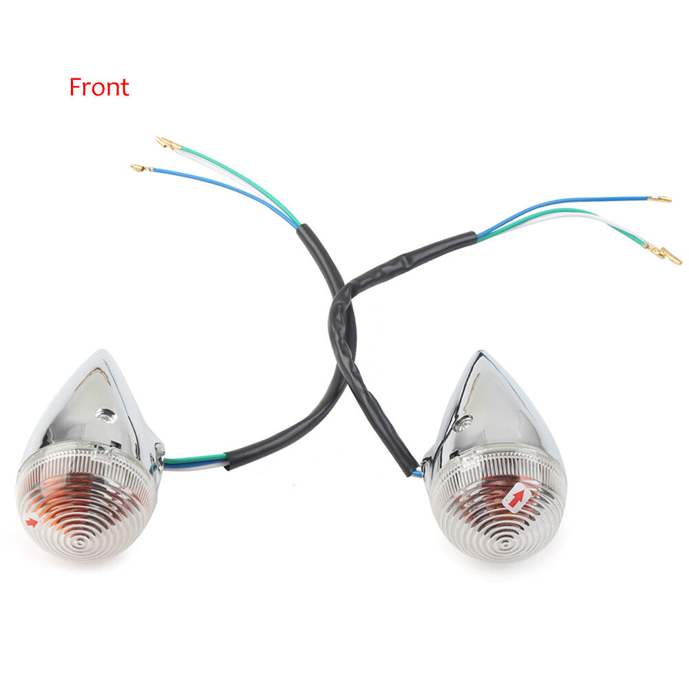 Front Turn Signal Light Lamp Clear Lens Fit for Yamaha XV1900 2006-2013 2PCS