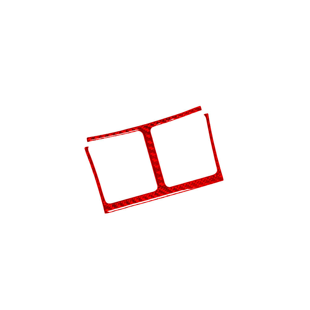 Red for Mercedes R-Class 2009-2012 Rear Central Air Vent Trim Cover Carbon Fiber