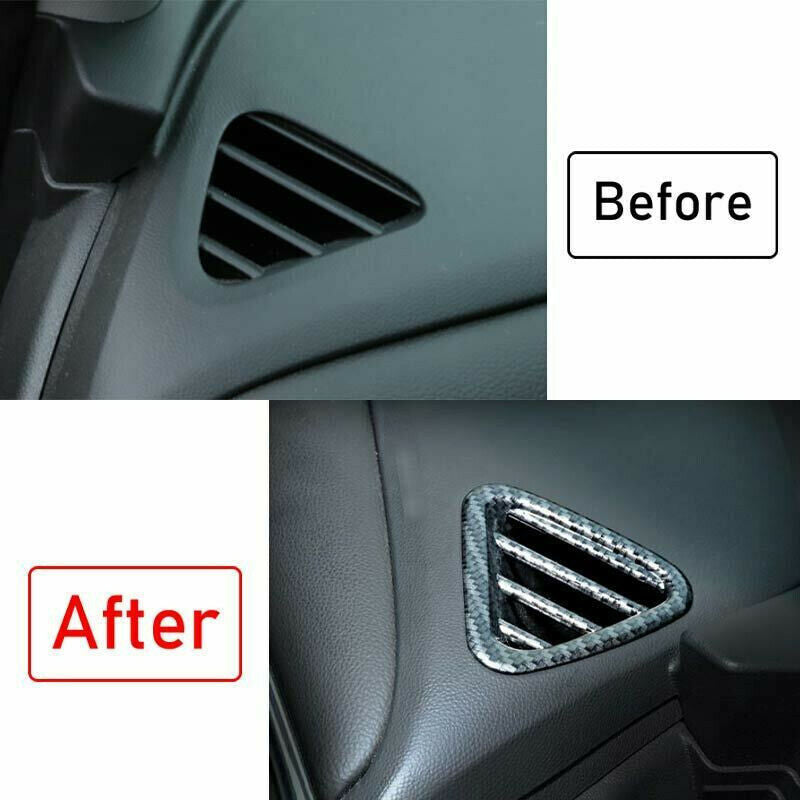 Carbon Fiber Dashboard Air Outlet Vent Cover Trim for Chevrolet Equinox 2017-21