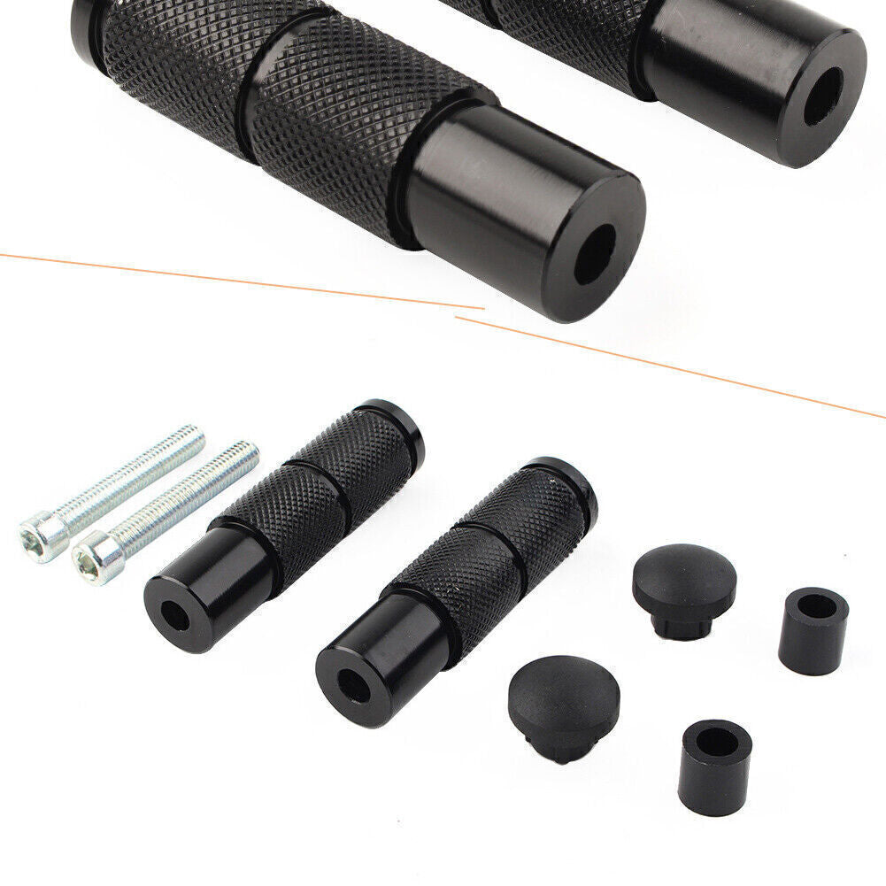 Motorcycle Bike Foot Pegs Footpegs Rear Set Pedals Racing CNC Universal Black