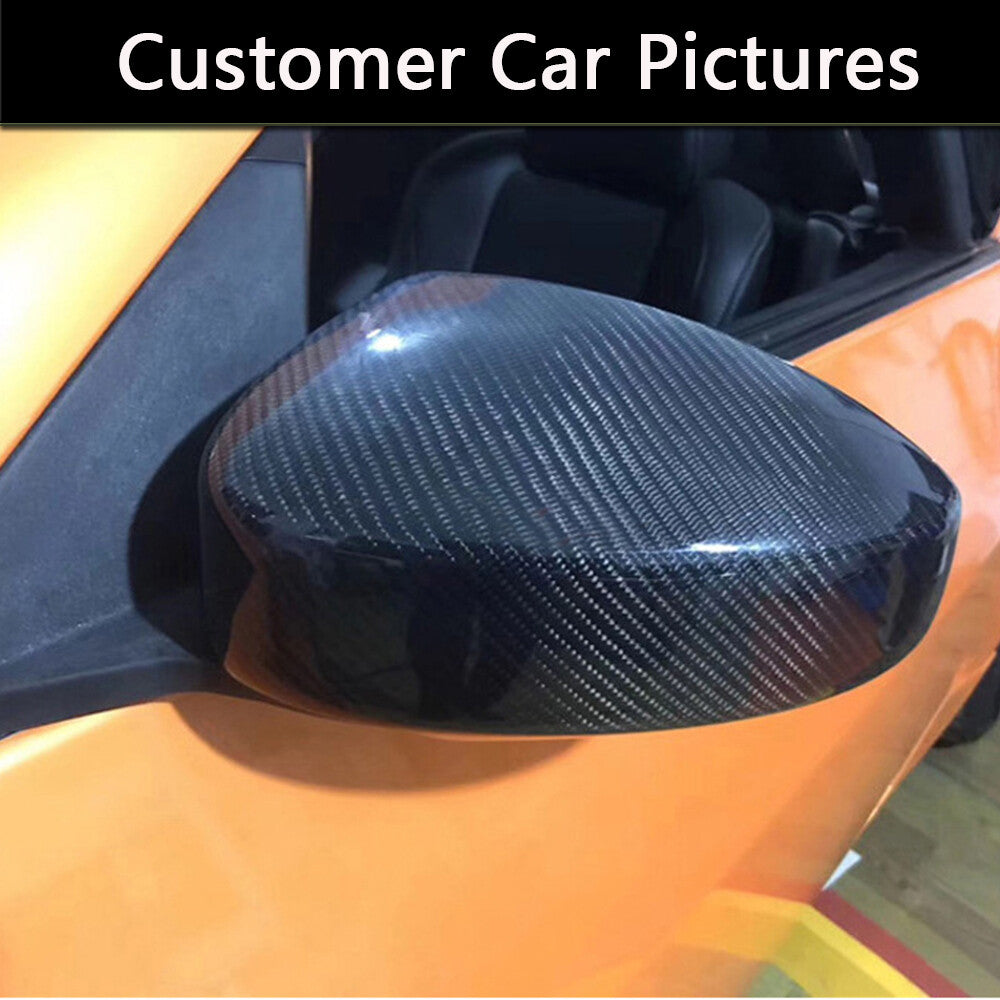 Real Carbon Fiber Side Mirror Cover Caps Add-on for Nissan 350Z Z33 2003-2009