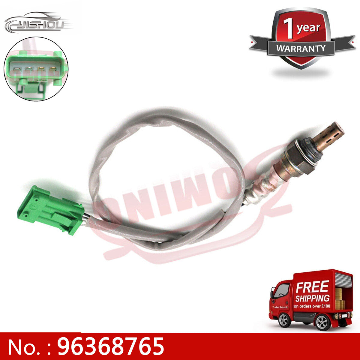 Upstream O2 oxygen sensor 96368765 is suitable for Peugeot 106, 206, 207, and for Citro?n Berlingo C2.
