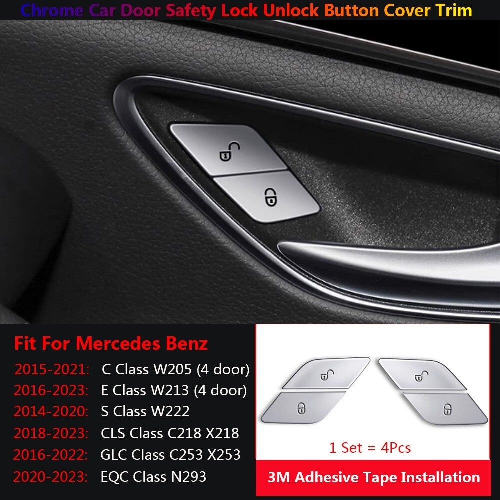 for Mercedes-Benz W205 W213 W222 CLS C218 GLC X253 EQC400 Door Lock Switch Cover