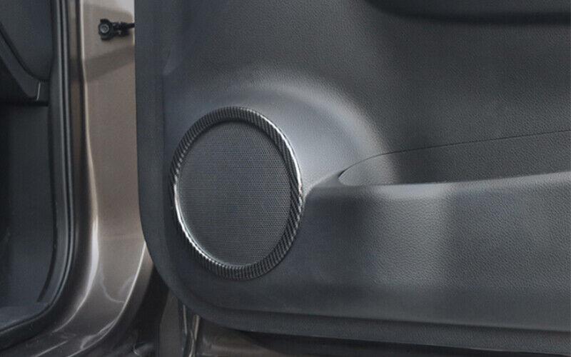 for Nissan Rogue Sport 2017-2021 Carbon Fiber Inner Door Speaker Frame Cover 4pc