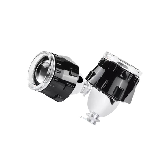 2X 2.5 RHD HID Bi-xenon Headlight Projector Lens White LED Angel Eye Retrofit