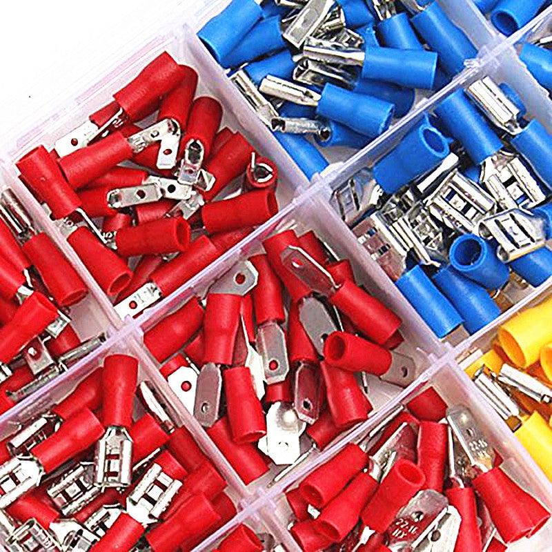 Electrical Wire Crimp Terminals Insulated Spade Butt Connectors Red Yellow Blue