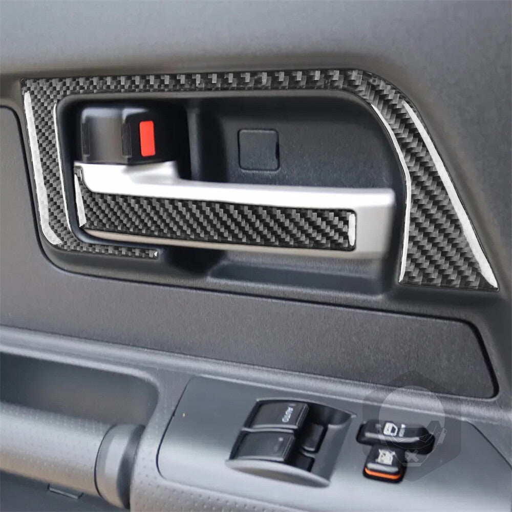 6¡ÁCarbon Fiber Interior Door Handle Panel Trim Kit For Toyot@ FJ Cruiser 2007-21