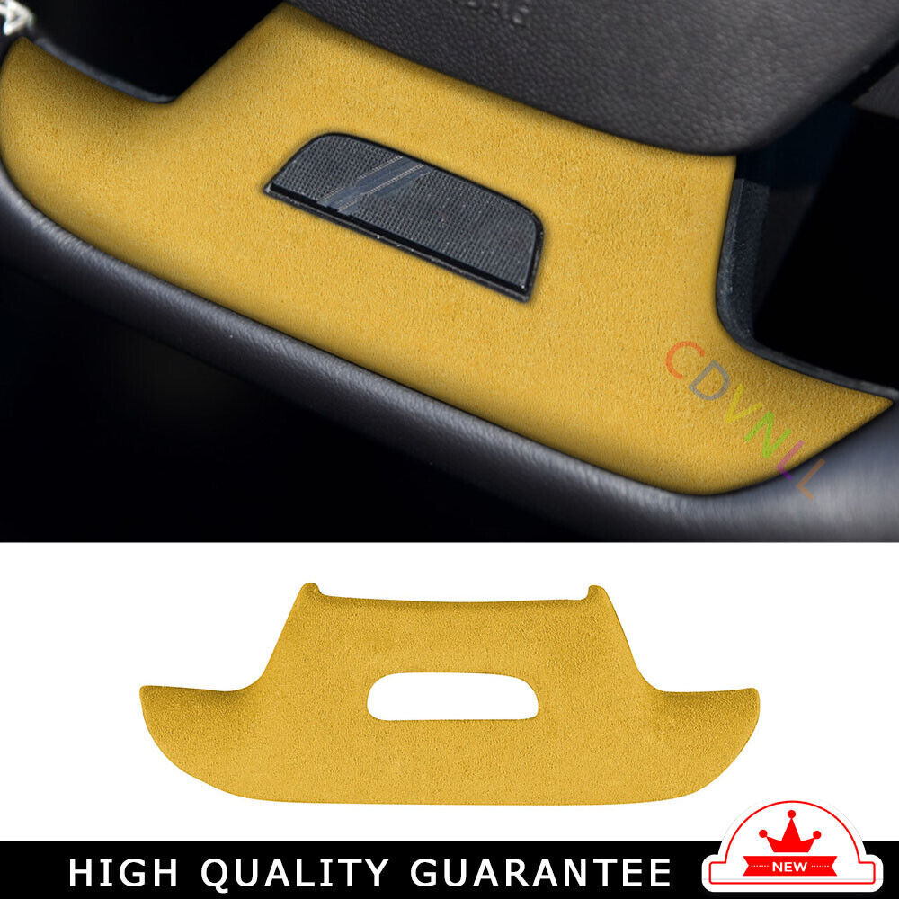 Steering Wheel U Type Cover Trim Inner for Chevrolet Camaro 2016-20 Yellow Suede