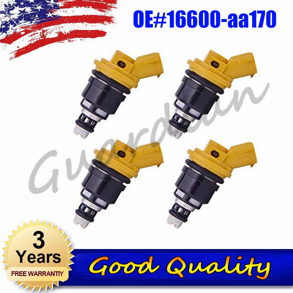 4-pack of fuel injectors 16600-aa170 for Outback Liberty Legacy Forester TURBO Impreza
